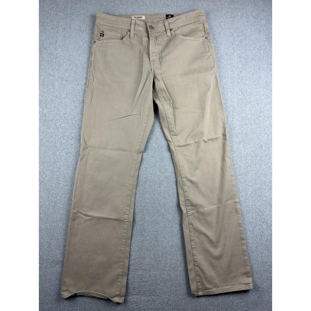 AG Adriano Goldschmied Everett Jeans 32x34(31) Mens Beige Straight Pants USA